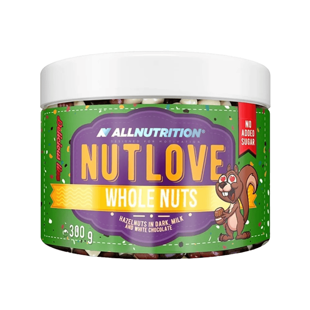 ALLNUTRITION Nutlove Whole Nuts Hazelnuts In Dark, Milk And White Chocolate 300 г