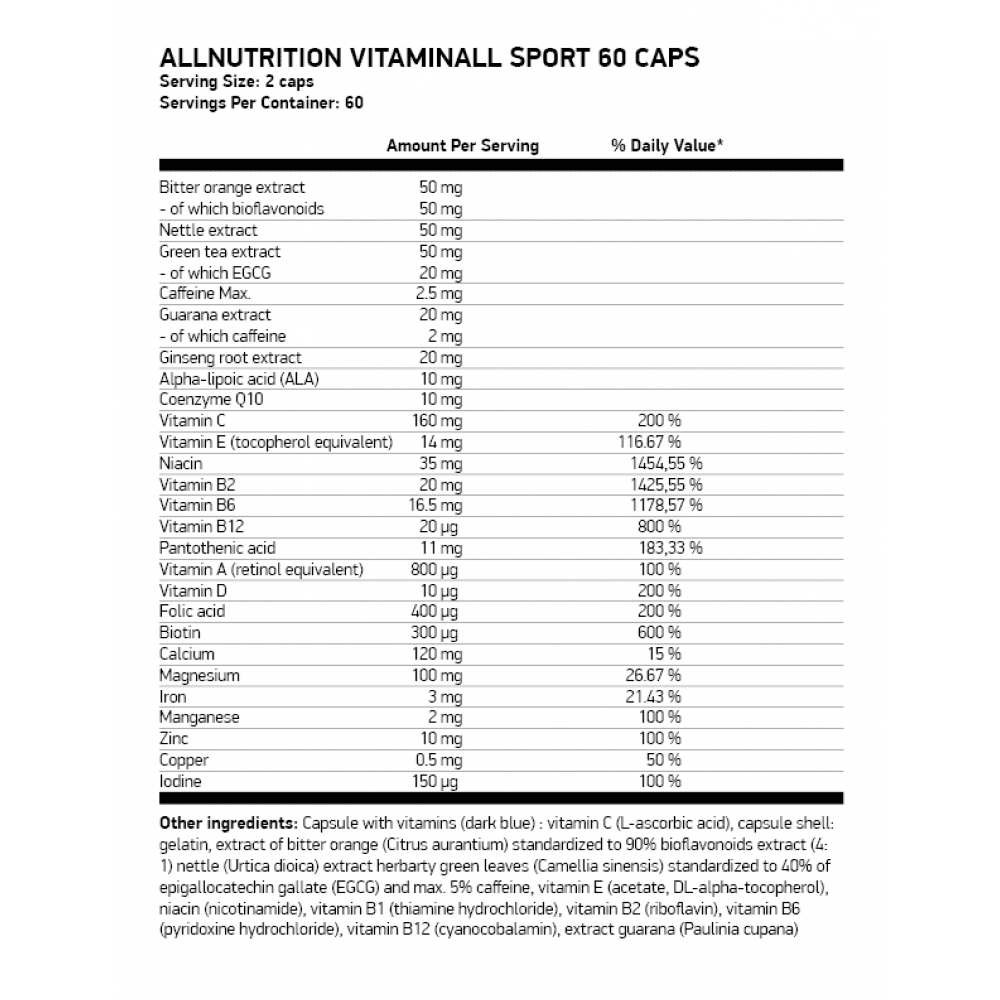ALLNUTRITION Vitaminall Sport 60 капсули
