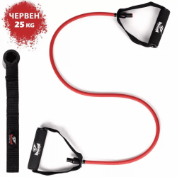 ARMAGEDDON SPORTS Фитнес Ластик за Тренировка с Ръкохватки и Аксесоар за Врата, 25 кг