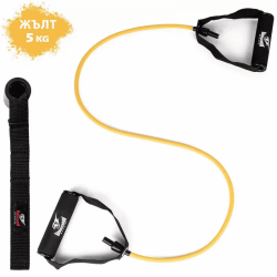 ARMAGEDDON SPORTS Фитнес Ластик за Тренировка с Ръкохватки и Аксесоар за Врата, 5 кг