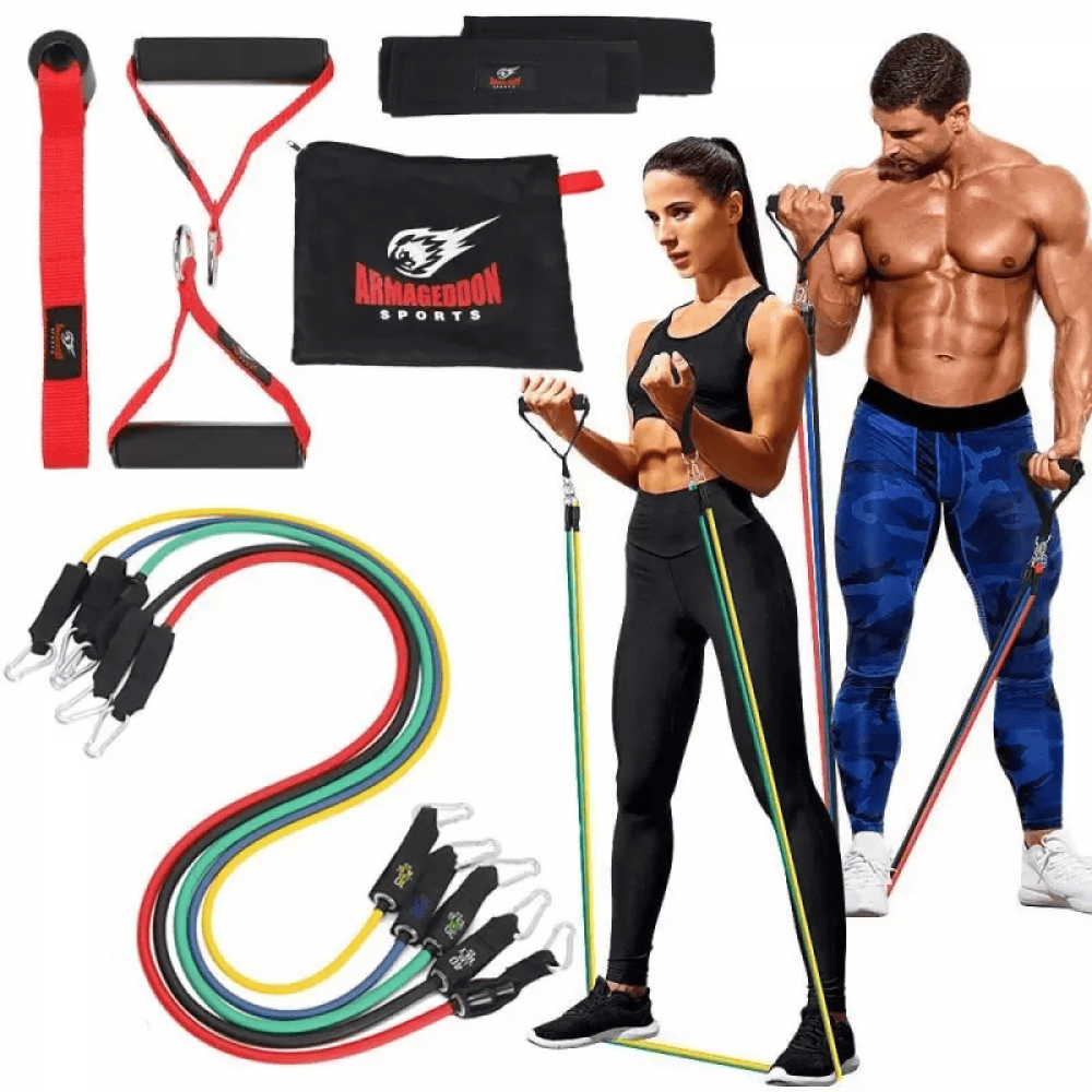 ARMAGEDDON SPORTS Комплект Фитнес Ластици за Трениране от 11 части