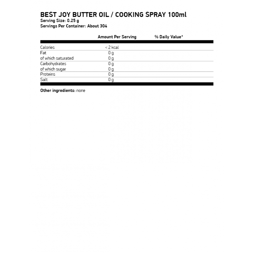 BEST JOY Butter Oil Cooking Spray 100 мл