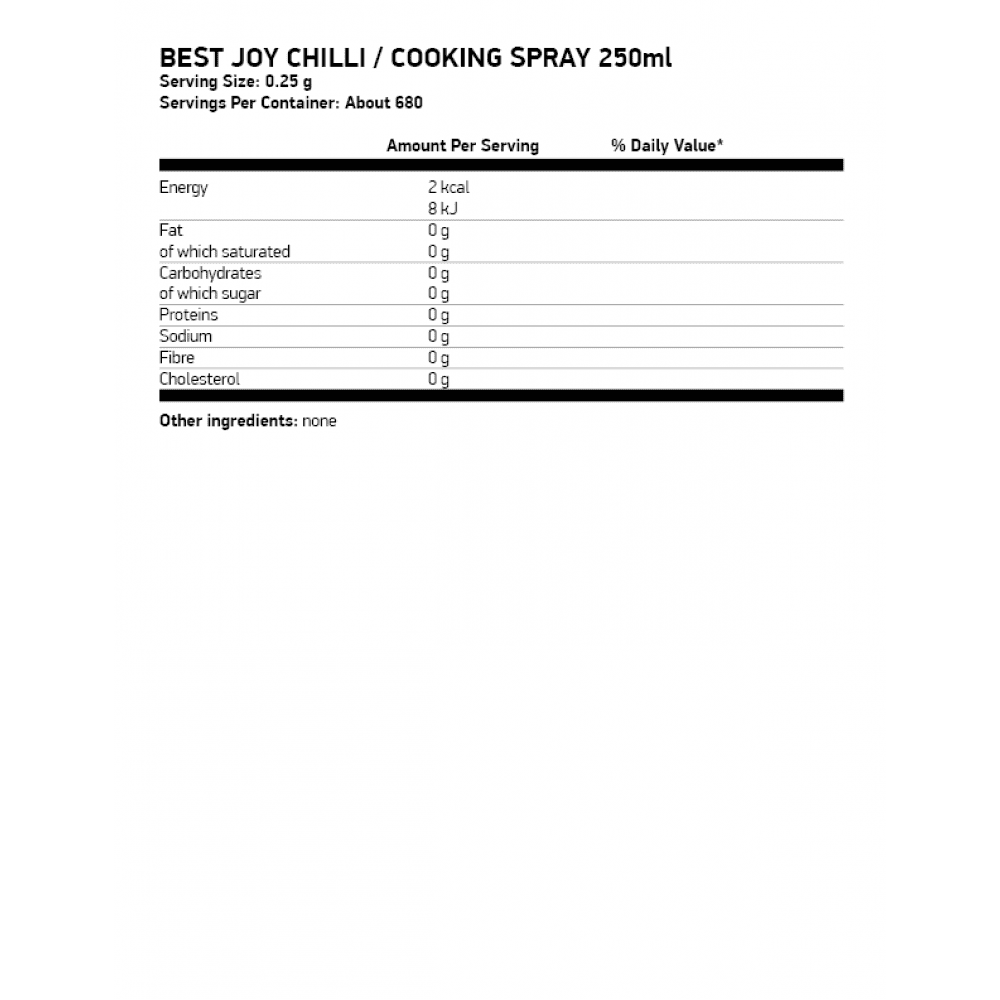 BEST JOY Chilli Cooking Spray 250 мл