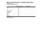 BEST JOY Chocolate Oil Cooking Spray 250 мл