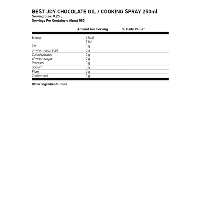 BEST JOY Chocolate Oil Cooking Spray 250 мл