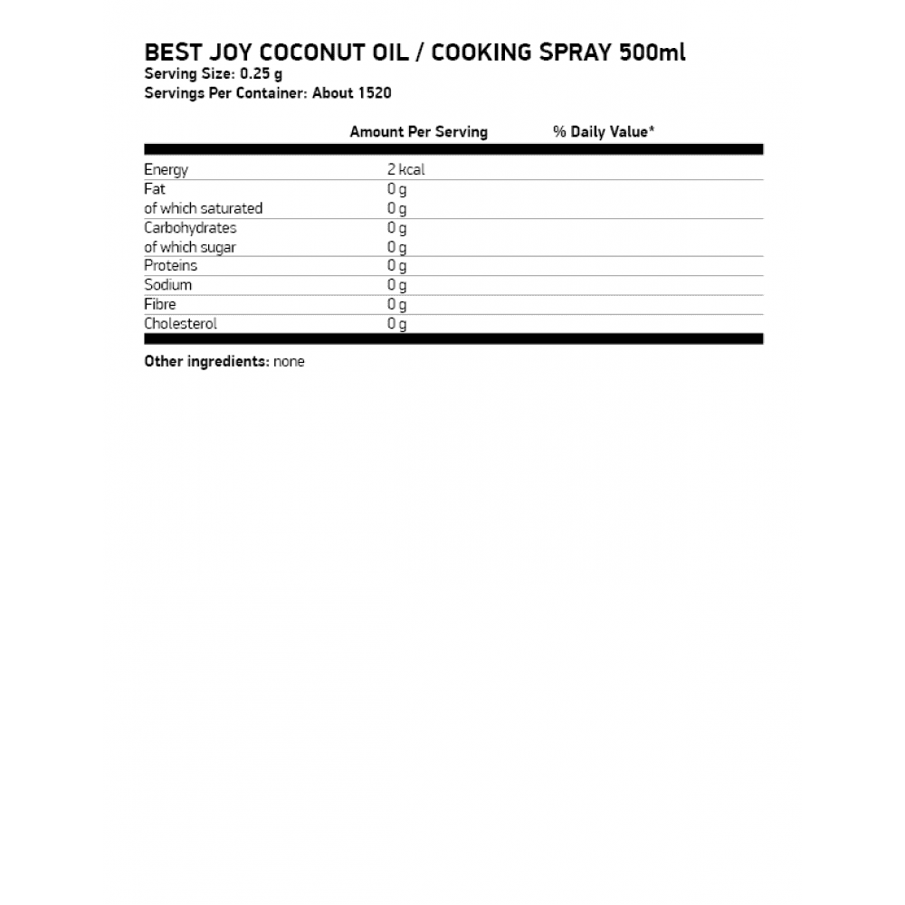BEST JOY Coconut Oil Cooking Spray 500 мл