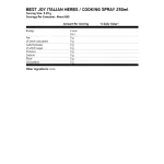 BEST JOY Italian Herbs Cooking Spray 250 мл