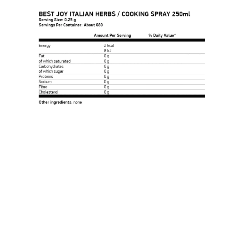 BEST JOY Italian Herbs Cooking Spray 250 мл