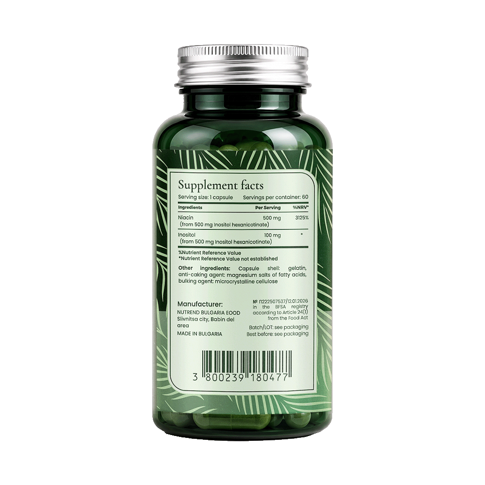 BIONETIC Flush-Free Niacin 60 капсули