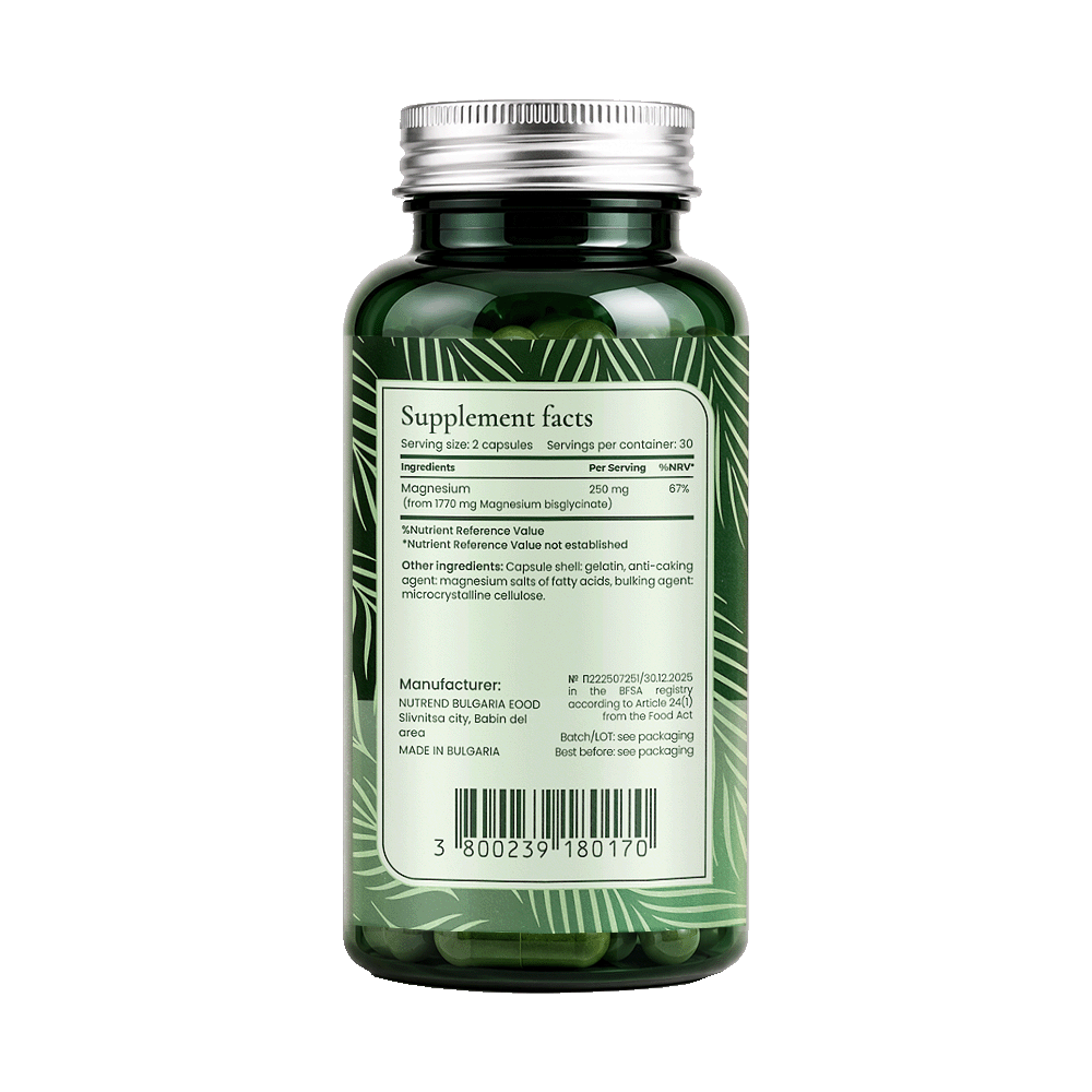 BIONETIC Magnesium Glycinate 60 капсули