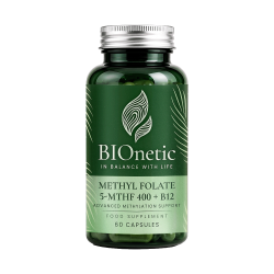 BIONETIC Methyl Folate 5-MTHF 400 + B12 60 капсули