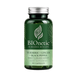 BIONETIC Turmeric + Ginger + Black Pepper 60 капсули