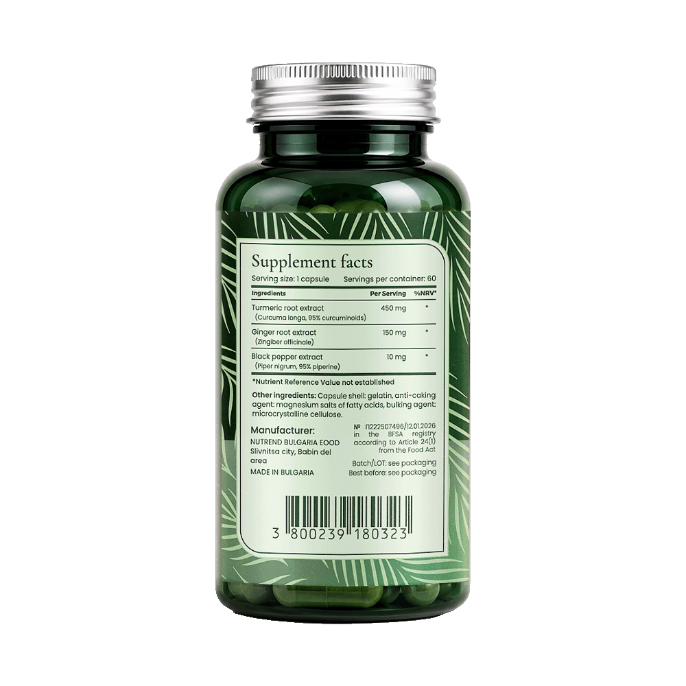 BIONETIC Turmeric + Ginger + Black Pepper 60 капсули