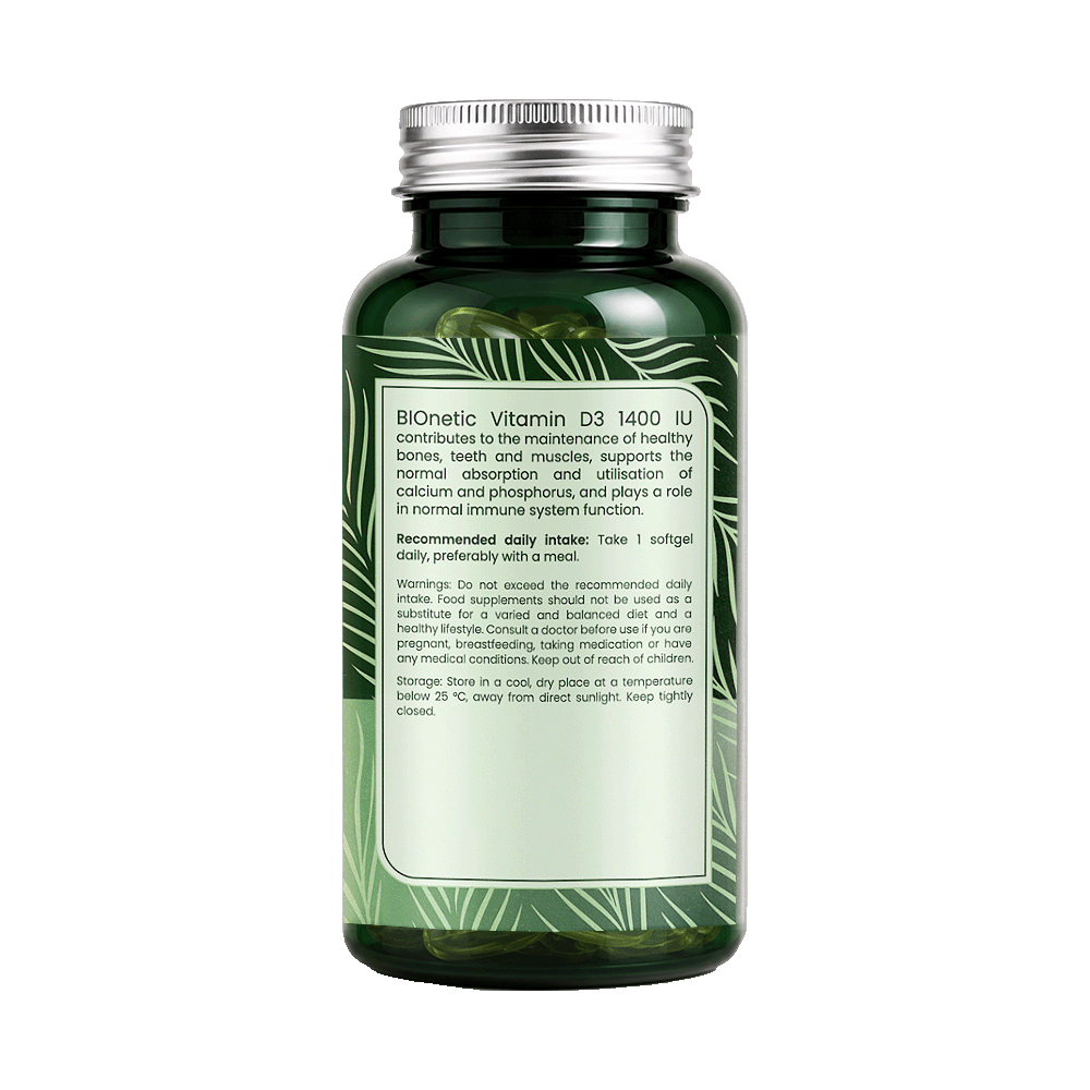 BIONETIC Vitamin D3 1400 IU 60 меки капсули