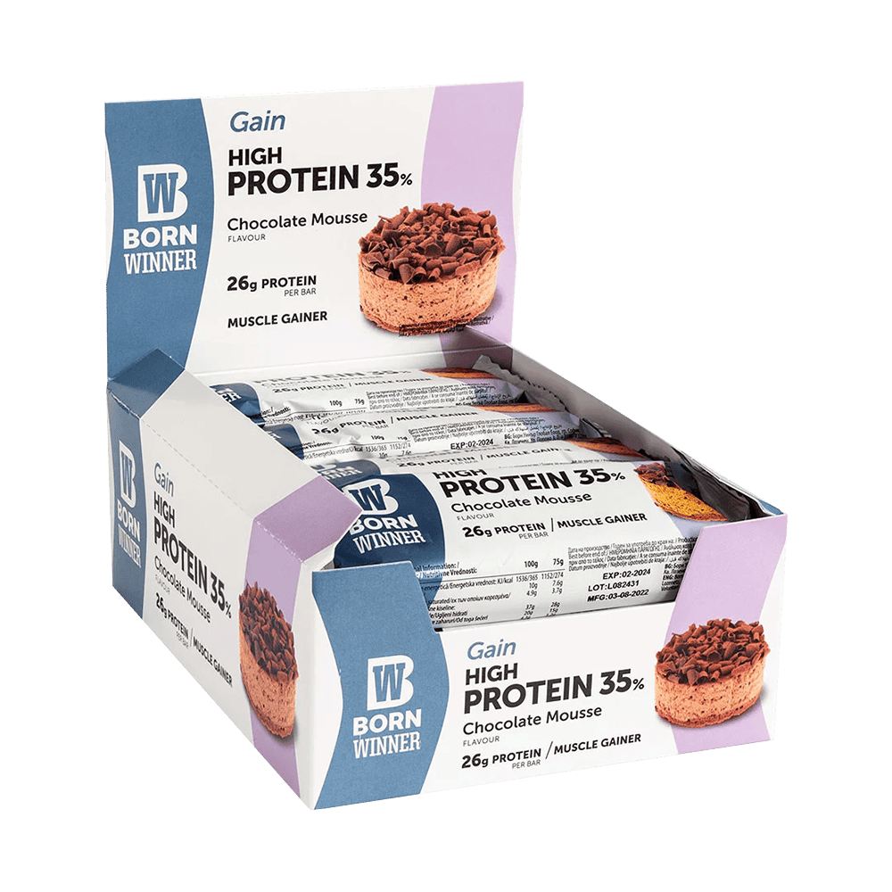 BORN WINNER Gain Protein Bar 12 x 75 гр