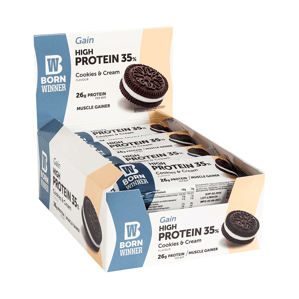 BORN WINNER Gain Protein Bar 12 x 75 гр