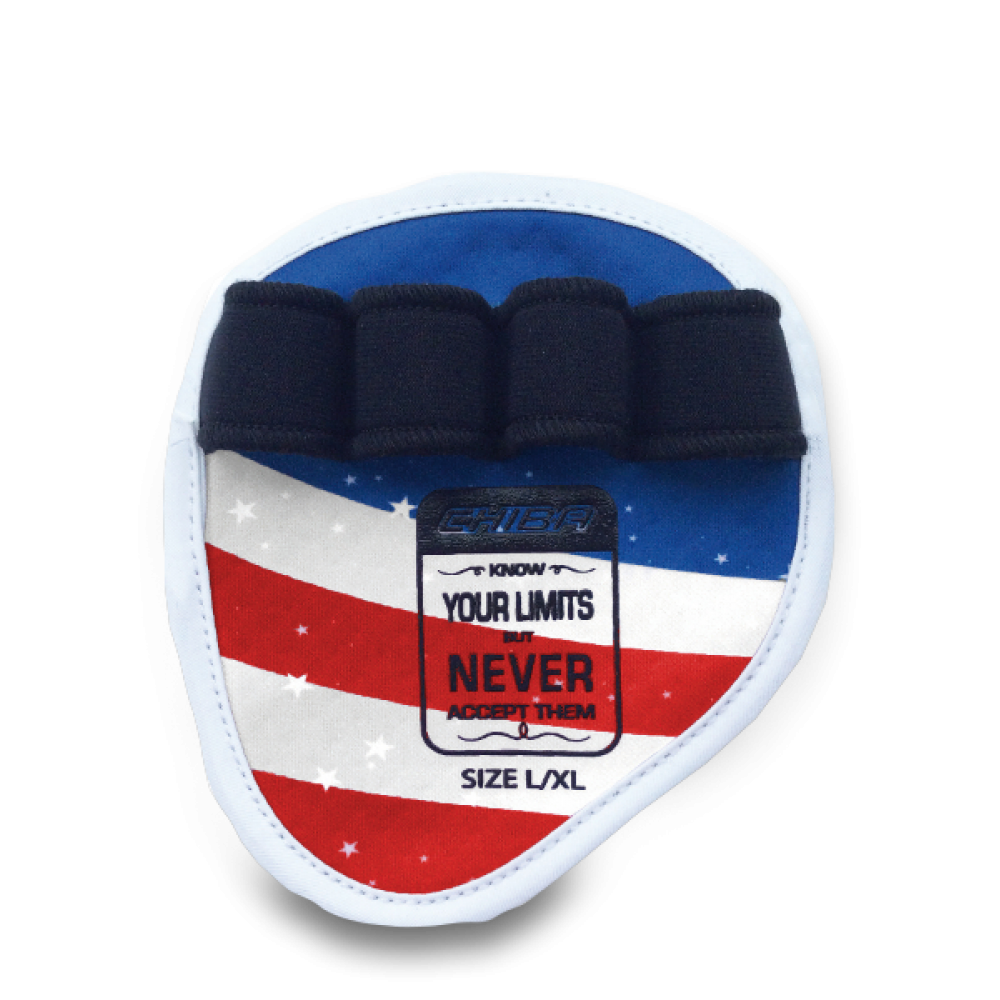 CHIBA WORKOUT LINE Motivation Grippad 40186 бяло, синьо и червено