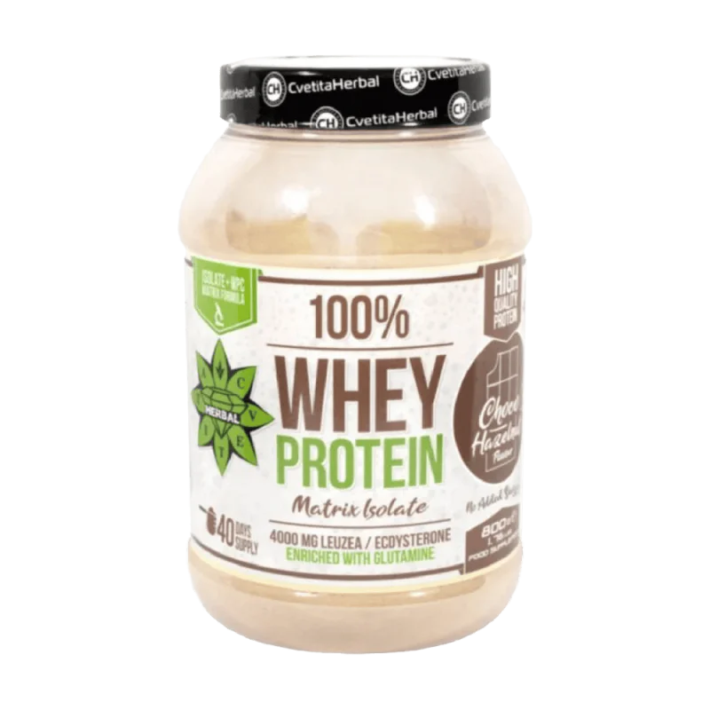 CVETITA HERBAL100% Whey Protein Isolate Matrix With Levzea Chocolate and Hazelnut 800 гр.