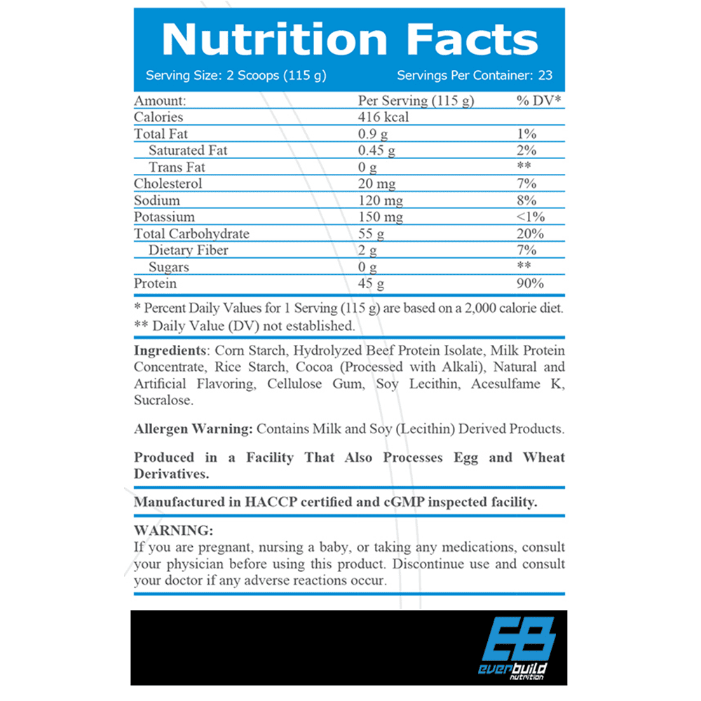 EVERBUILD 100% Beef Gainer 2720 г