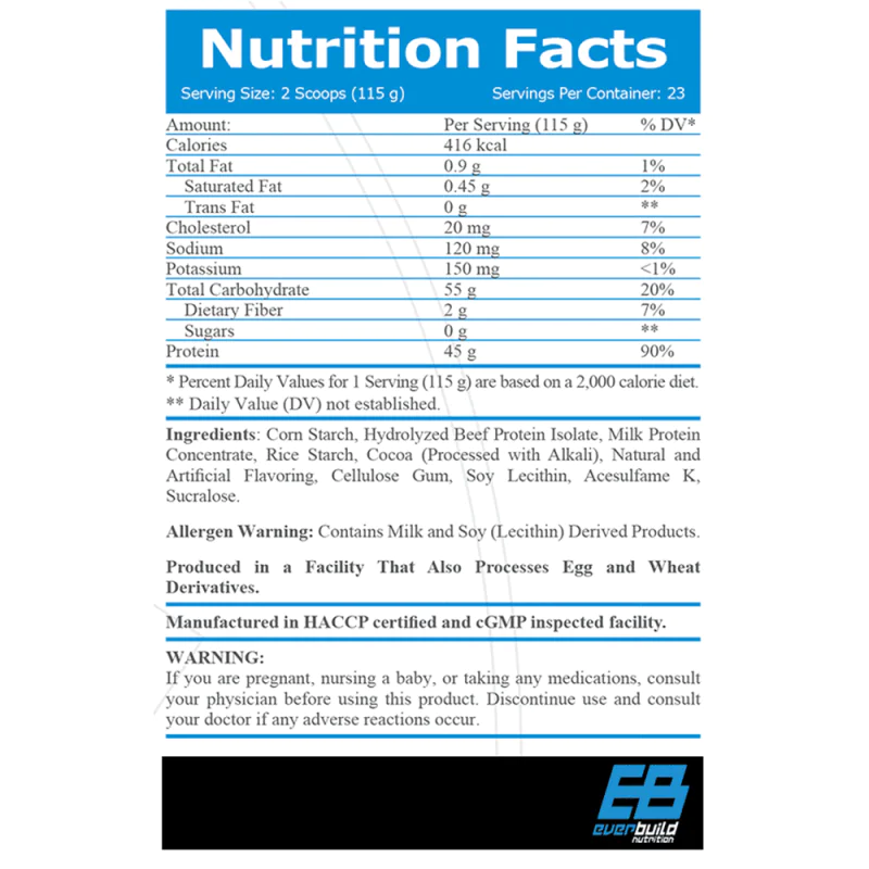 EVERBUILD 100% Beef Gainer 2720 г