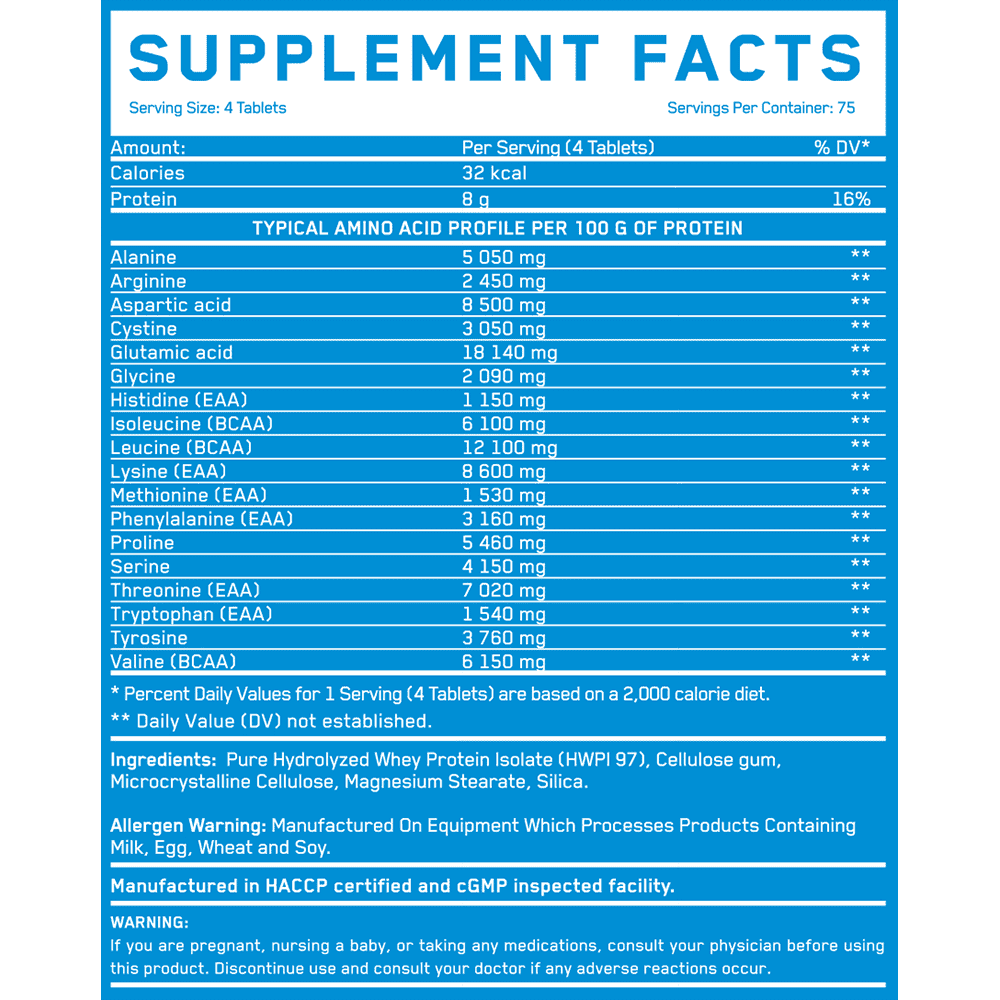 EVERBUILD Amino Whey Hydro 300 таблетки