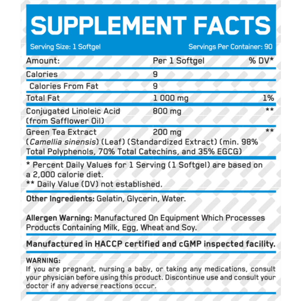 EVERBUILD CLA + Зелен чай 90 меки капсули