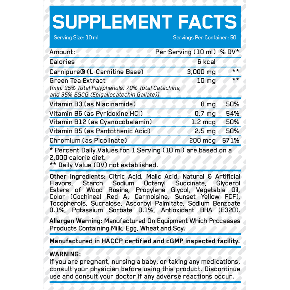 EVERBUILD Liquid L-Carnitine 3000 мг + Зелен чай 500 мл