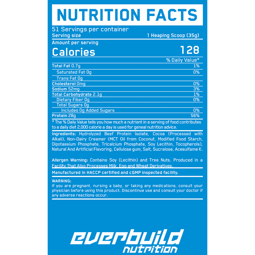 EVERBUILD Ultra Premium 100% Beef Protein Isolate 1816 г
