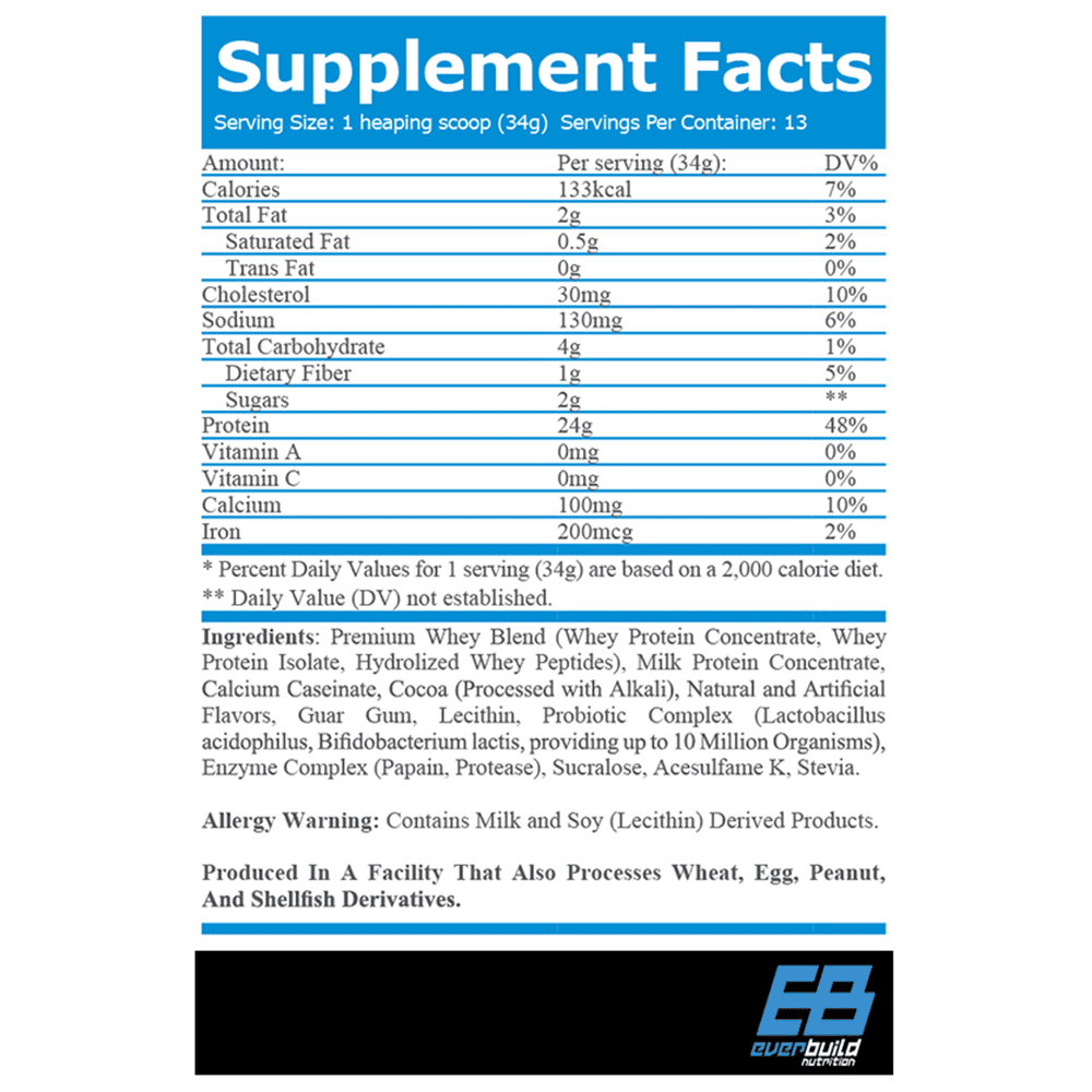 EVERBUILD Ultra Premium Whey Protein Build 454 г