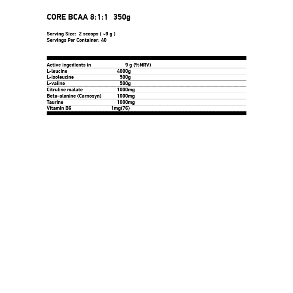 FA NUTRITION CORE BCAA 8:1:1 350 гр.