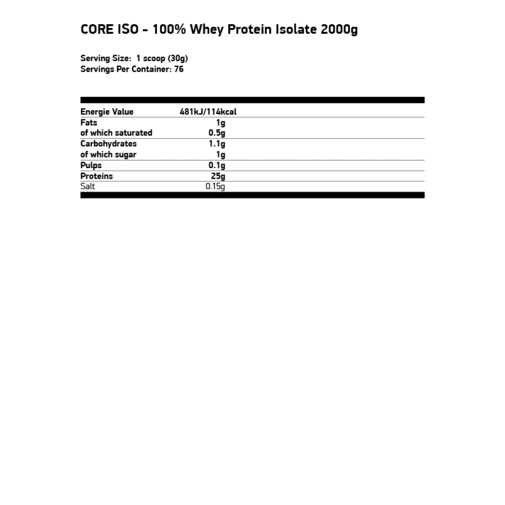 FA NUTRITION Core Iso 100% Whey Protein Isolate 2000 гр. 