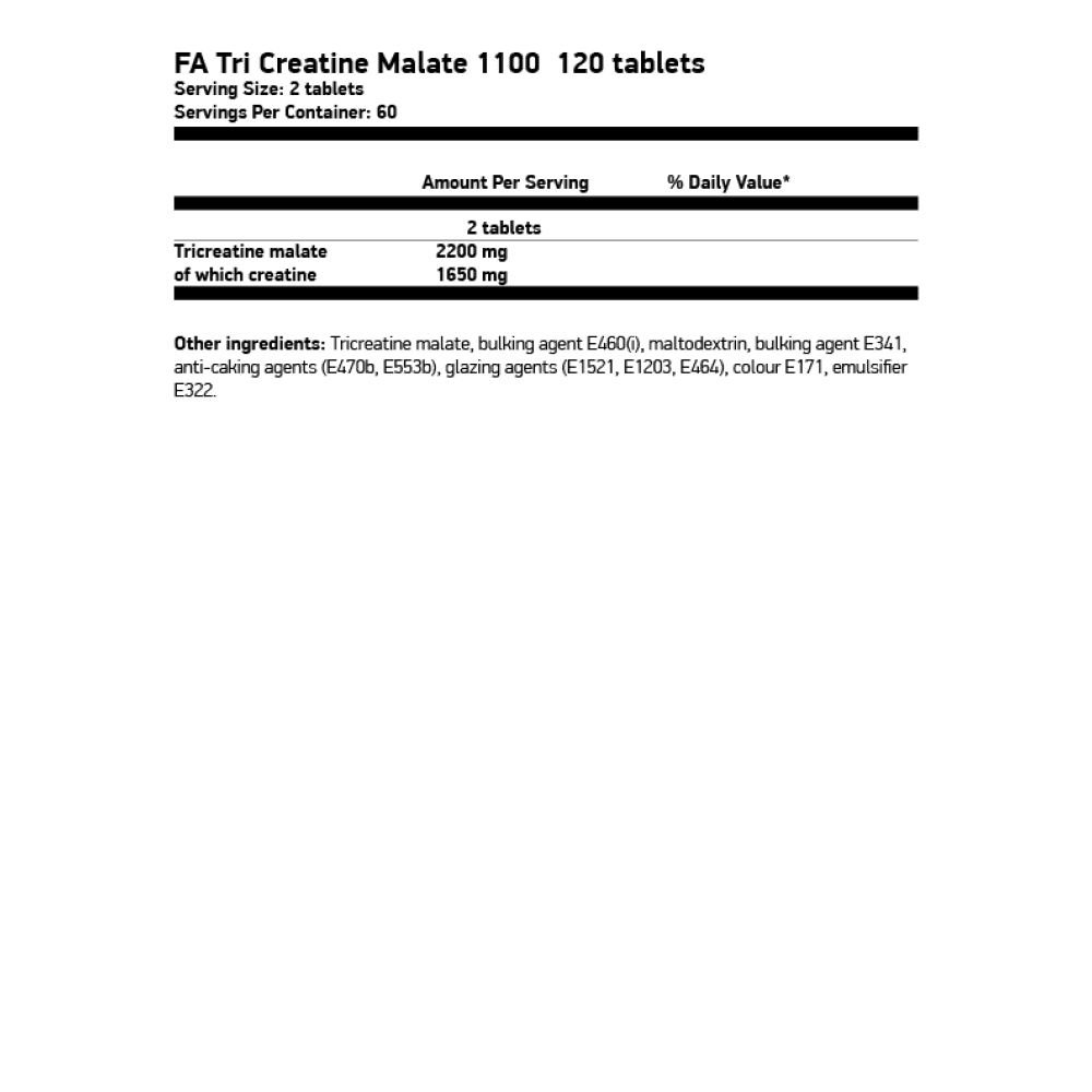 FA NUTRITION Tri Creatine Malate 1100 120 таблетки