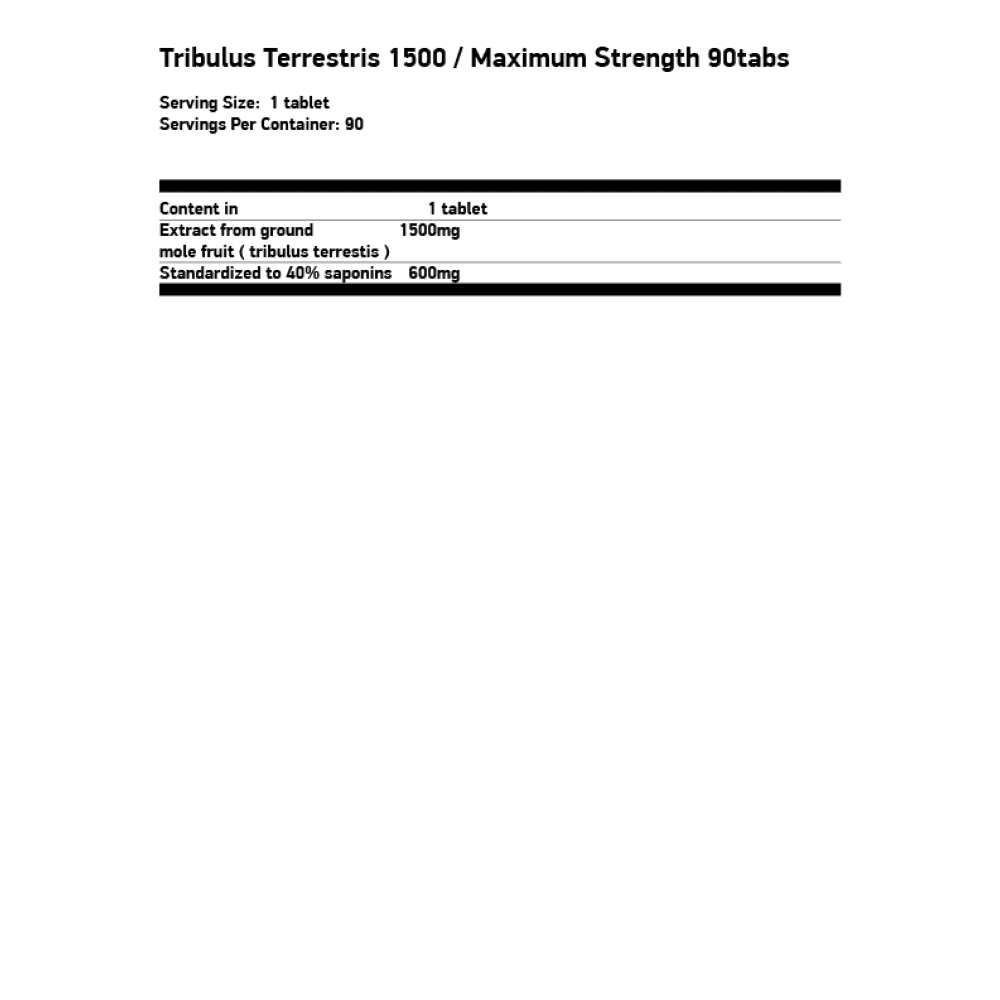 FA NUTRITION Tribulus Terrestris 1500 Maximum Strength 90 таблетки