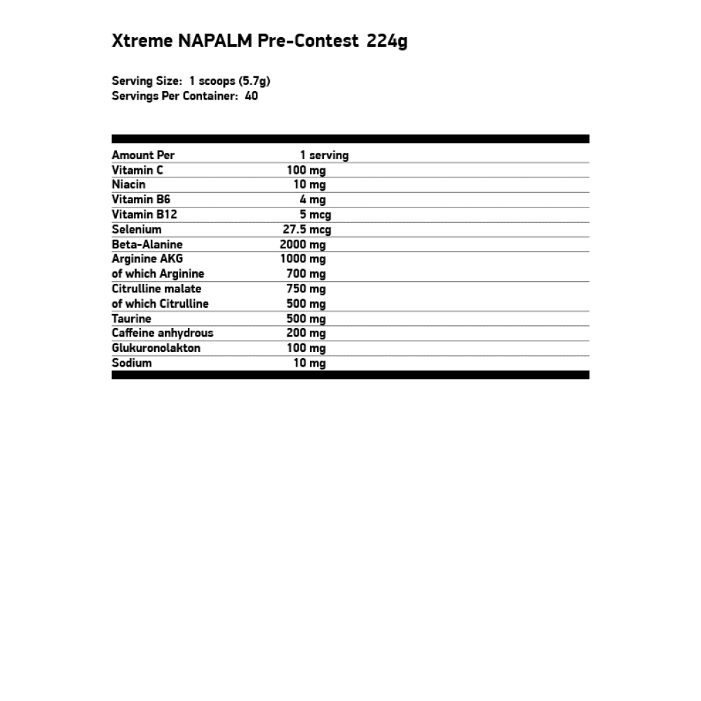 FA NUTRITION Xtreme NAPALM Pre-Contest 224 гр.