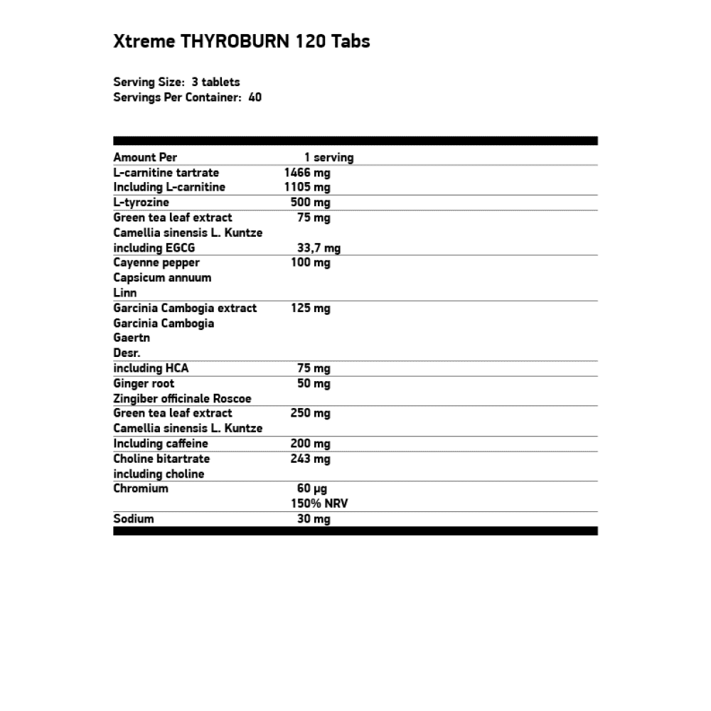 FA NUTRITION Xtreme Thyroburn 120 таблетки
