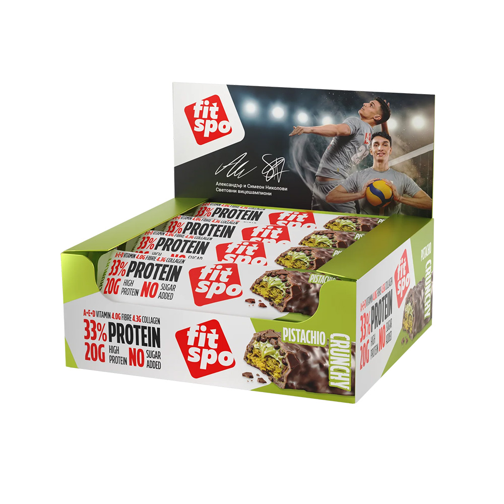 FITSPO Crunchy Protein Bar 12 x 60 г 