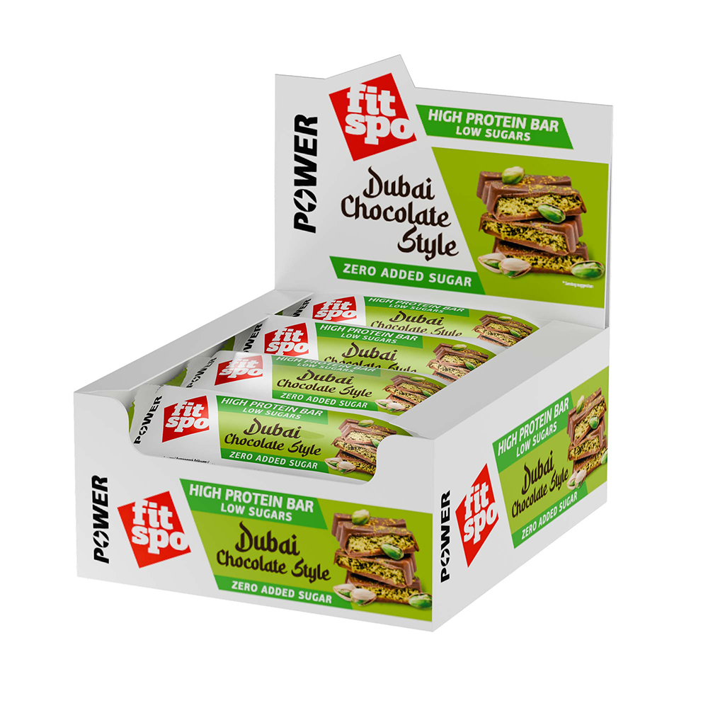 FITSPO Power Protein Bar Dubai Chocolate Style 12 x 50 г