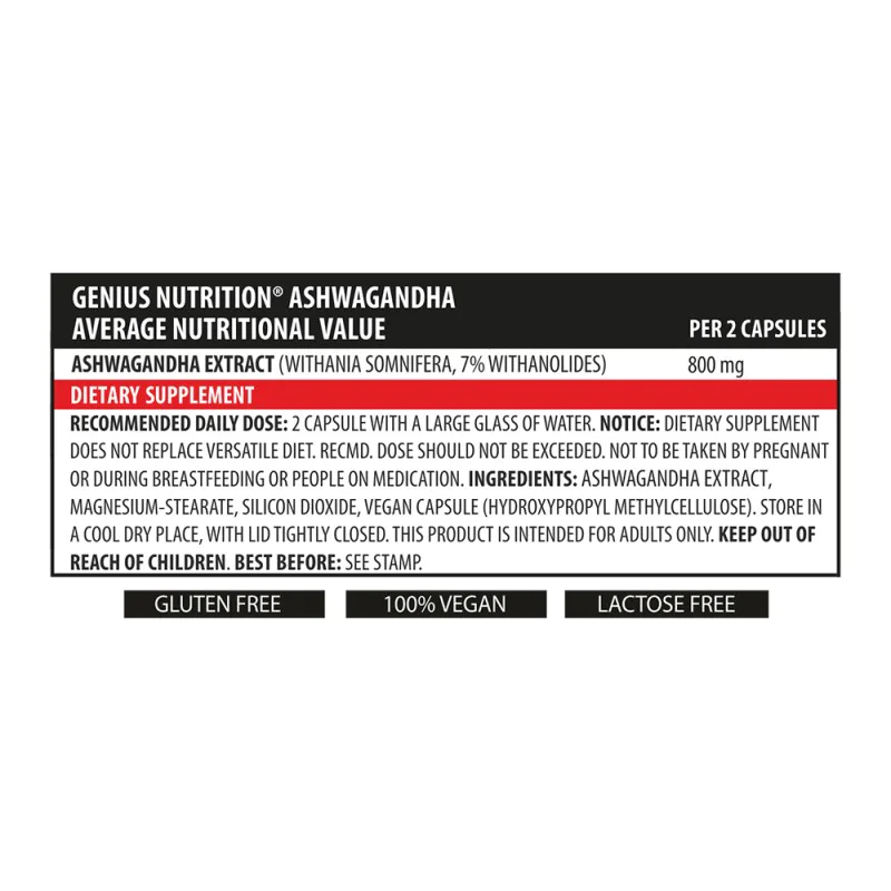 GENIUS NUTRITION Ashwagandha 90 капсули