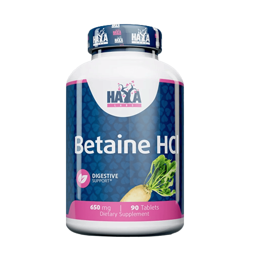 HAYA LABS Betaine HCL 650 мг 90 таблетки