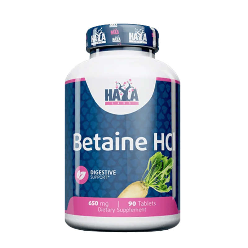 HAYA LABS Betaine HCL 650 мг 90 таблетки