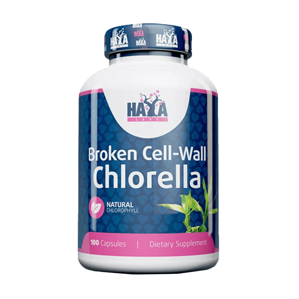 HAYA LABS Broken Cell Wall Chlorella 500 мг 100 капсули