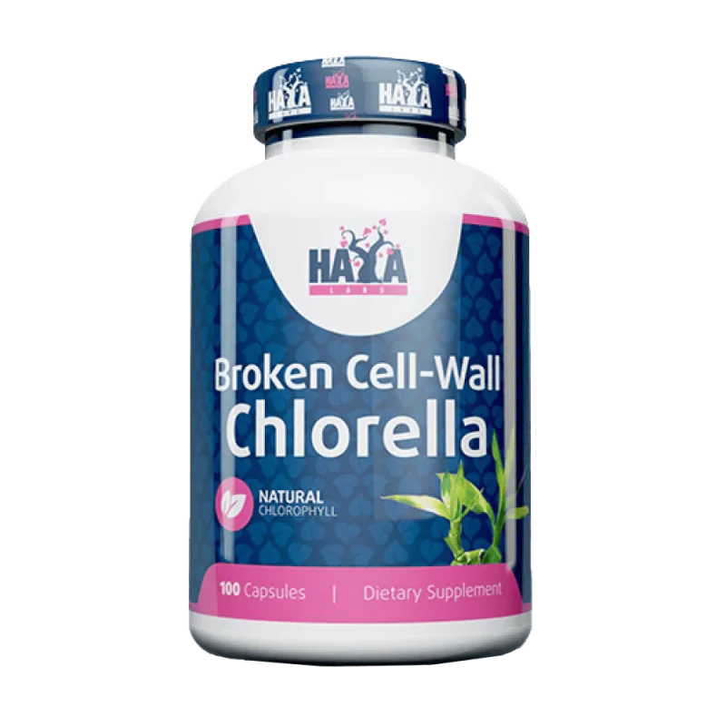 HAYA LABS Broken Cell Wall Chlorella 500 мг 100 капсули