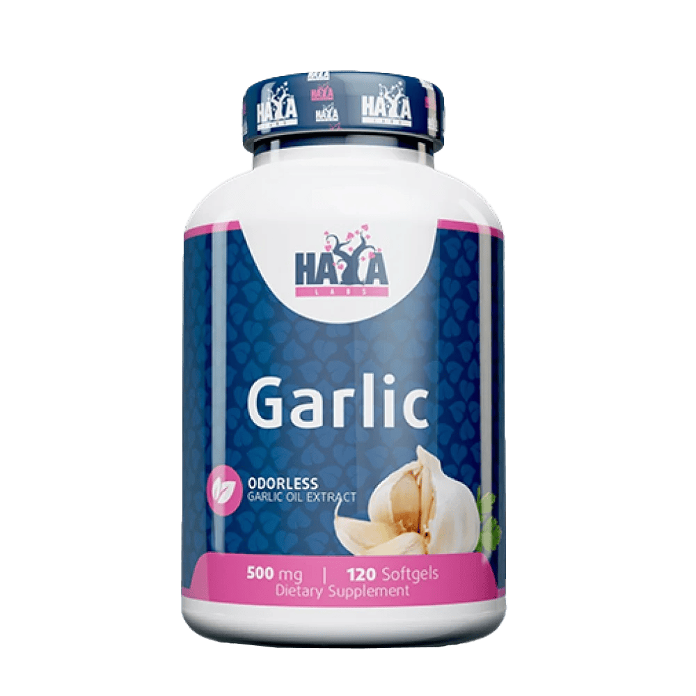 HAYA LABS Odorless Garlic 500 мг 120 меки капсули