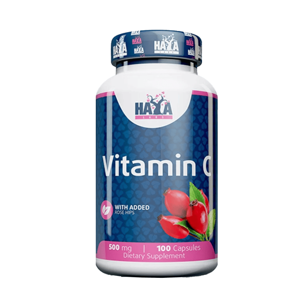 HAYA LABS VItamin C 500 мг With Rose Hips 100 капсули