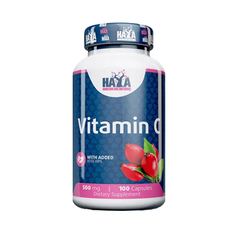 HAYA LABS VItamin C 500 мг With Rose Hips 100 капсули