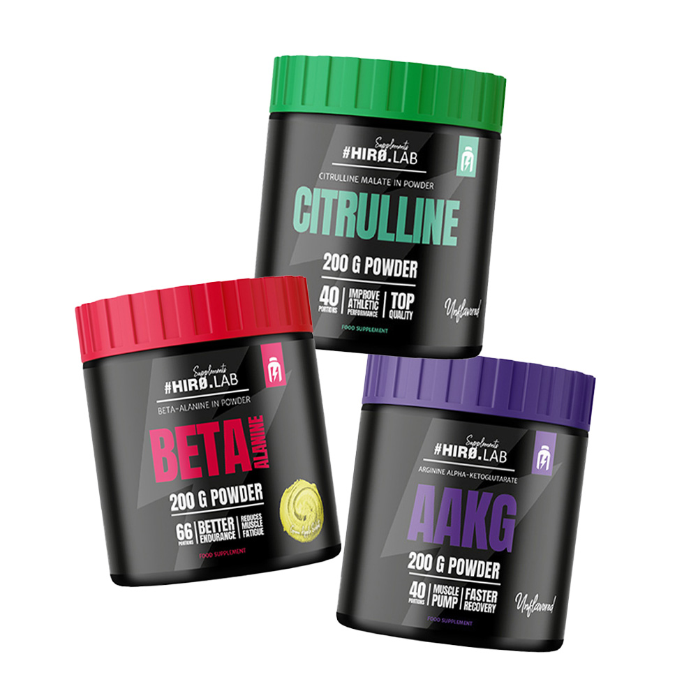 HIRO.LAB AAKG 200 г + Citrulline 200 г + Beta Alanine 200 г
