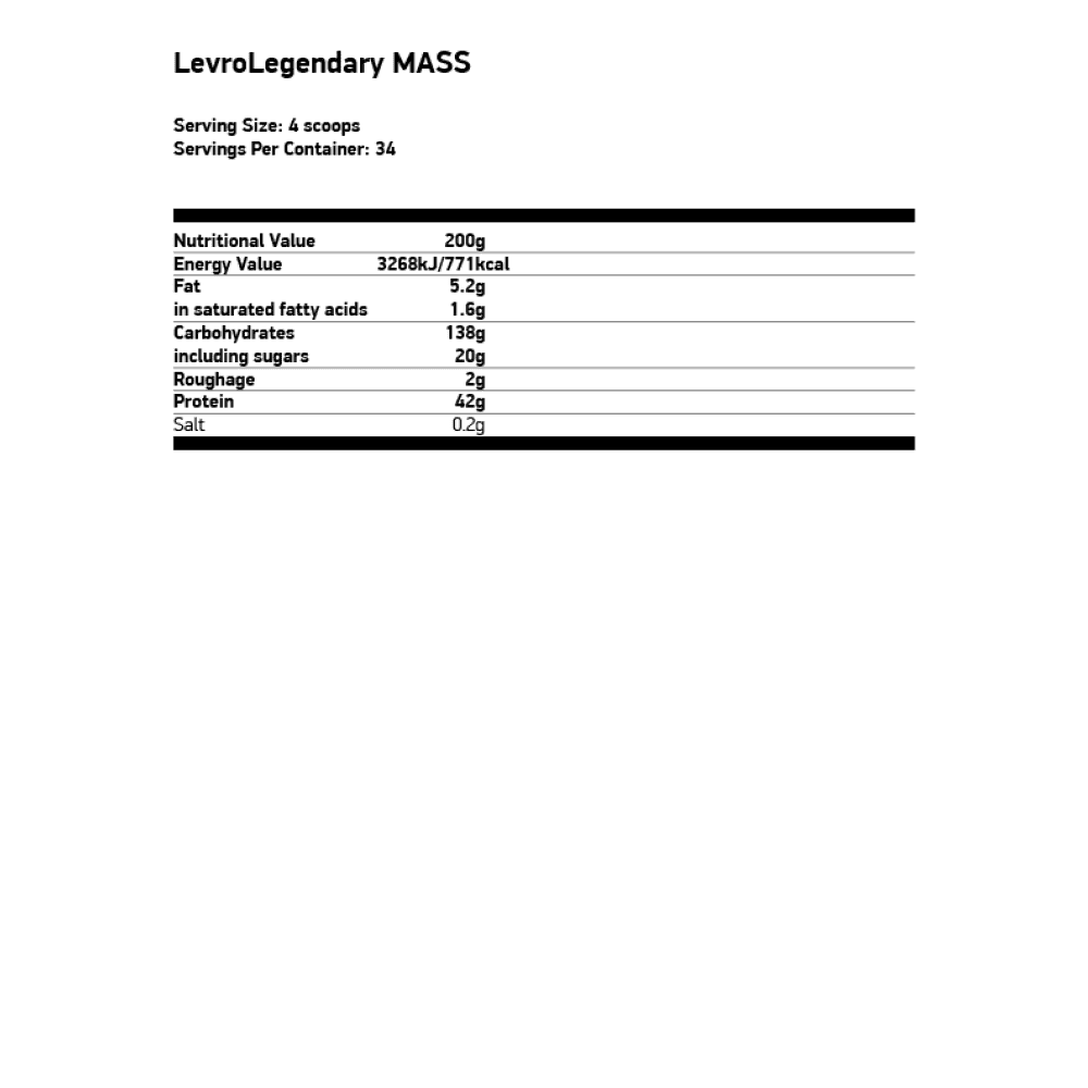 KEVIN LEVRONE LevroLegendary MASS 6800 г