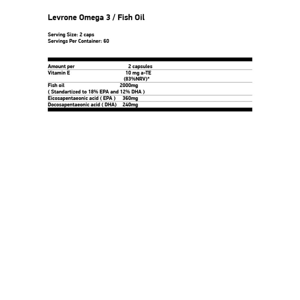 KEVIN LEVRONE Levrone Omega 3 Fish Oil 120 меки капсули
