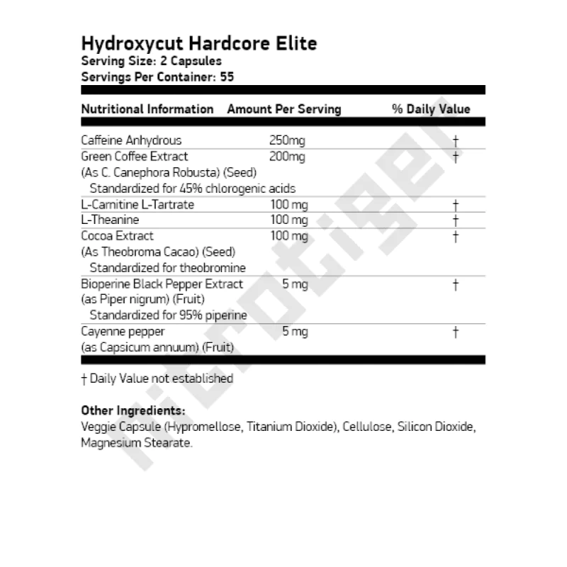 MUSCLETECH Hydroxycut Hardcore Elite 110 капсули