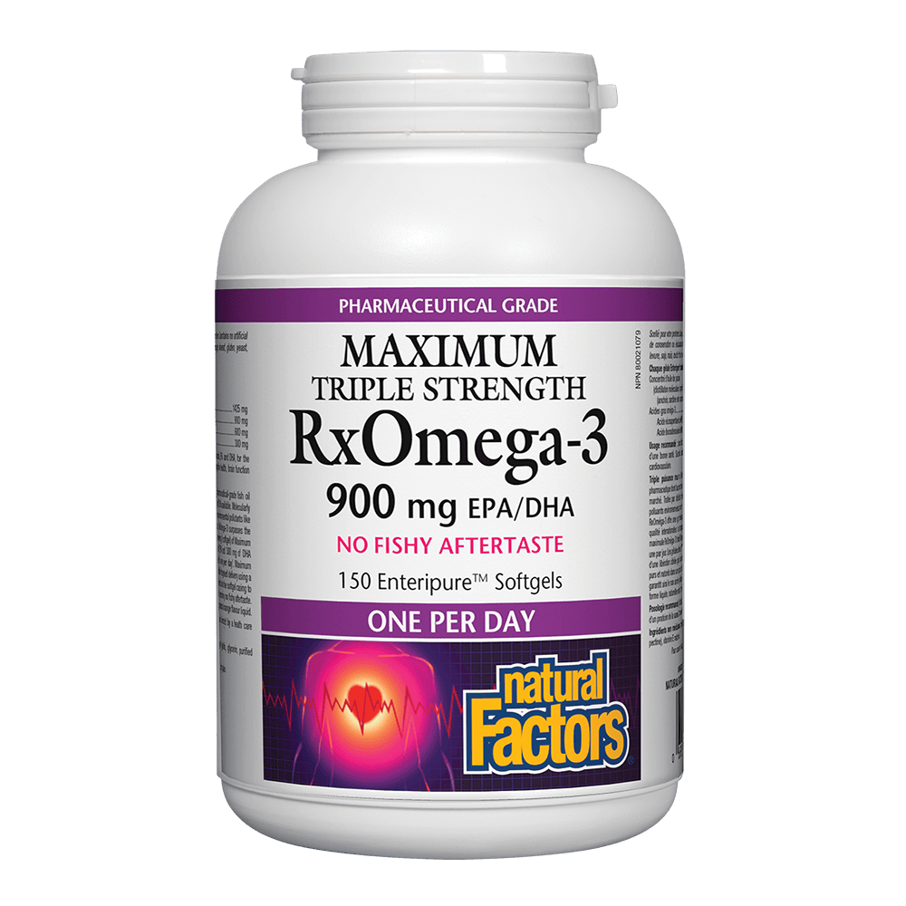 NATURAL FACTORS RxOmega-3 Maximum Triple Strength 150 софтгел капсули
